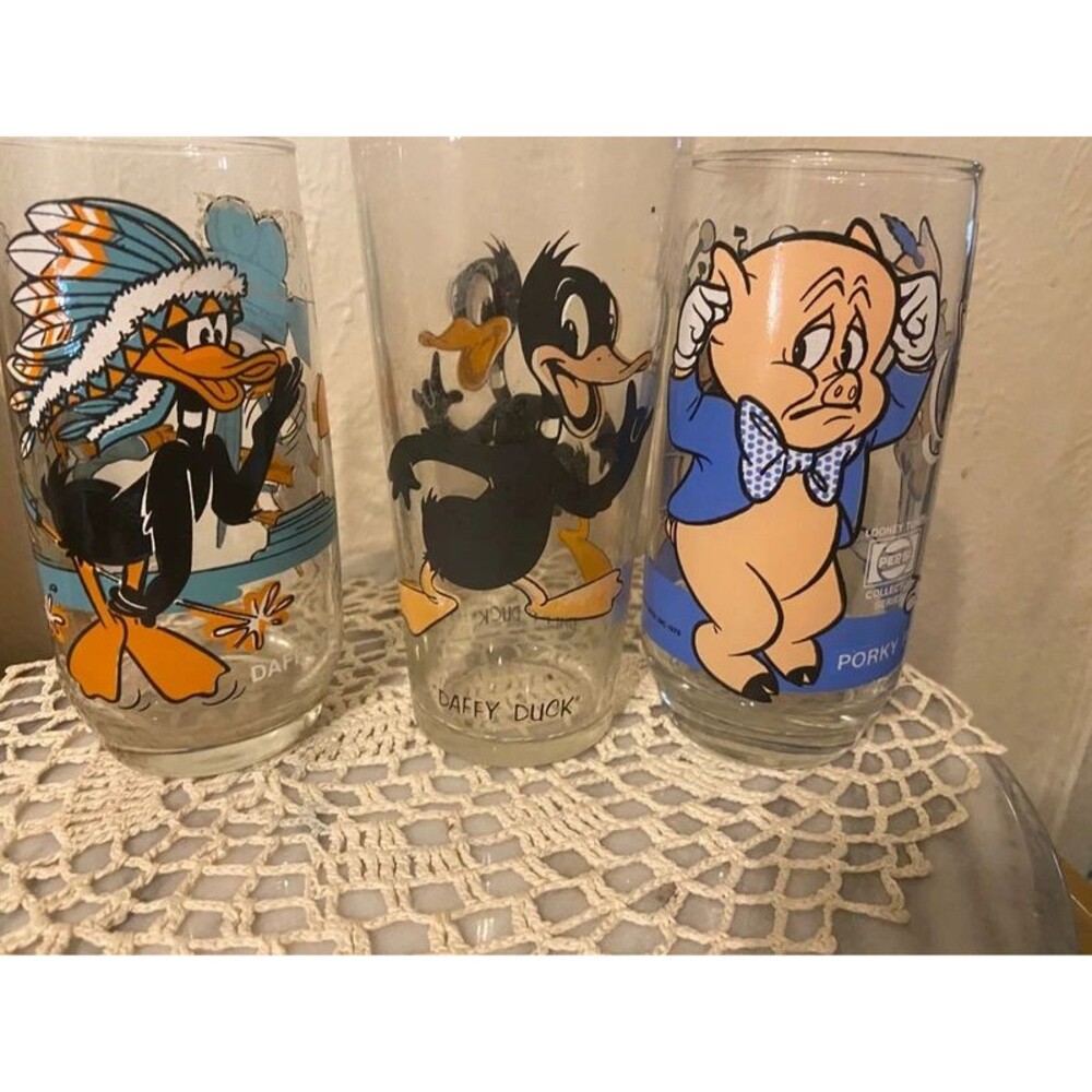 Vintage 1973 Looney Tunes Pepsi Collector Series Glasses (Set of 3)